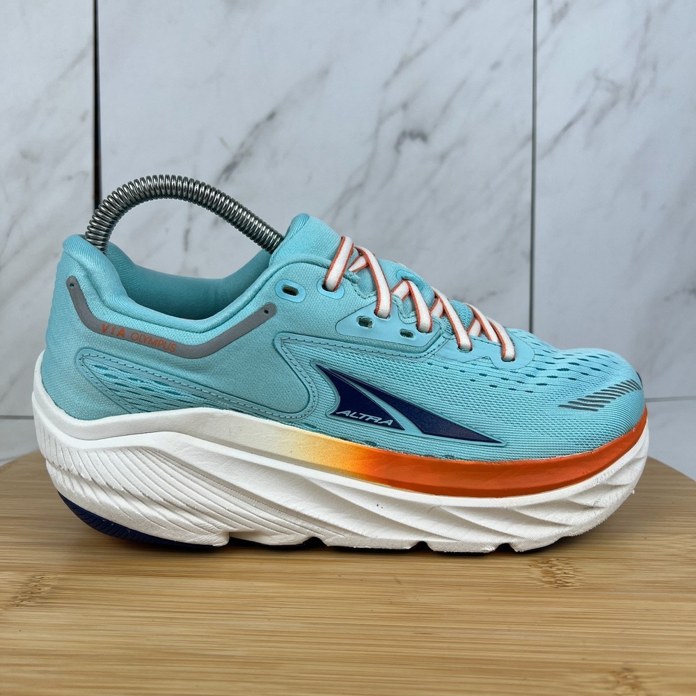 Altra Via Olympus Womens Size 7 Light Blue Orange Running Walk Sneakers Shoes